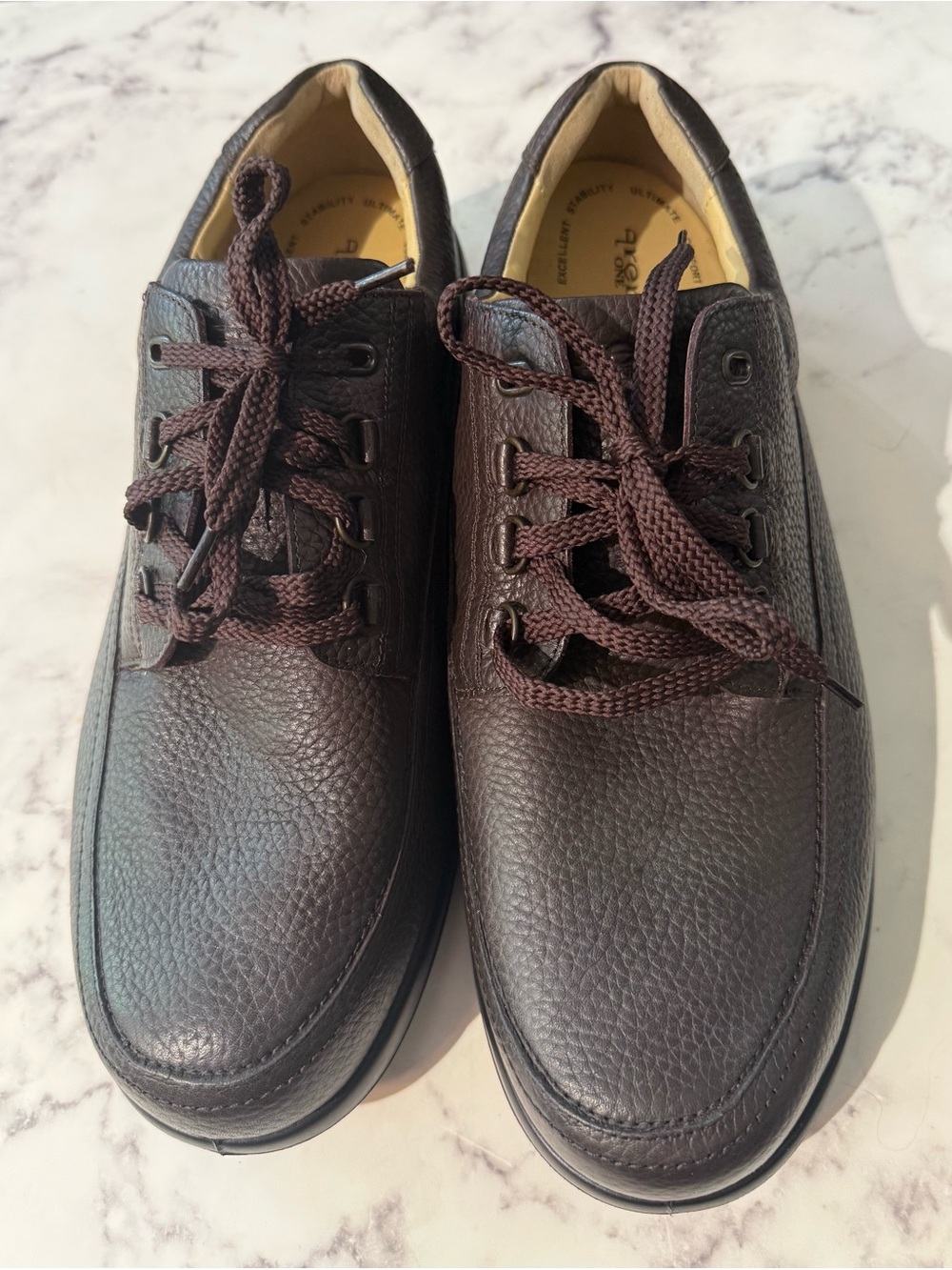 Areni One Explorer Mens Orthopedic Comfort Arch Support Leather Shoes -13W Brown
